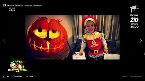 Garfield, cadoul perfect de Halloween. Amalia s-a apucat de sculptat în bostani: ”A fost făcut cu dragoste și un pahar de vin”