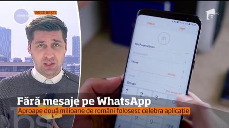 Fără mesaje pe WhatsApp: "Ne-am speriat, când am văzut că nu putem trimite mesaje, poze sau filmuleţe"