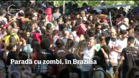 Sute de zombie au invadat străzile din Rio de Janeiro