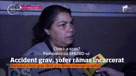 Accident grav în Capitală! Un șofer a pierdut controlul volanului și s-a oprit cu mașina într-un copac