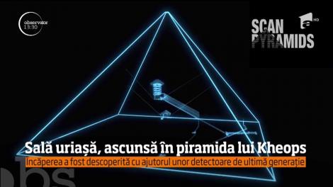 Sală uriașă, ascunsă în piramida lui Kheops! Încăperea a fost descoperită cu ajutorul unor detectoare de ultimă generație
