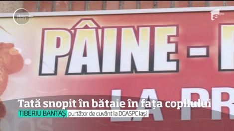 Tată snopit în bătaie în fața copilului de câţiva ani