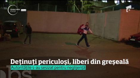 Trei deținuți periculoși de la penitenciarul Giurgiu, liberi din greșeală