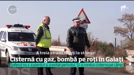 Cisternă cu gaz, bombă pe roți în Galați