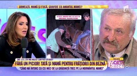 Mara Bănică, sensibilizată de tatăl fără un picior: ”Îmi aduceți aminte de copilărie. Bunica era exact ca dumneavoastră, tot așa avea cârjele!”
