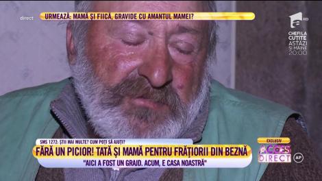 Tată erou! Rămas fără un picior, gătește și merge kilometri, zilnic, pentru a le aduce apă copiilor. Femeia iubită, mama celor mici, a murit de cancer