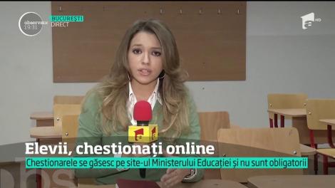 Elevii sunt chestionați online. Puştii sunt întrebaţi cât timp alocă temelor acasă din timpul liber