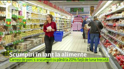 Scumpiri în lanț la alimente. Carnea de porc s-a scumpit cu până la 20%