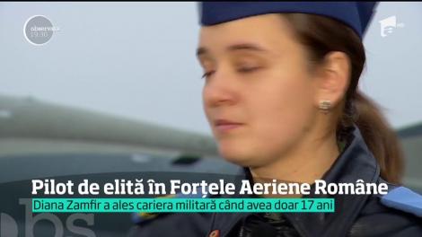 Diana Zamfir, prima femeie pilot de elită în Forțele Aeriene Române