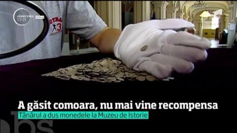 Un tânăr din Vâlcea a găsit o comoară şi aşteaptă recompensa. Şi-ar mai putea aştepta mult şi bine. Ministerul Culturii şi Muzeul de Istorie îi datorează peste 30.000 de euro