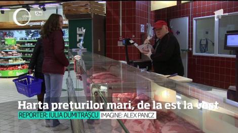 Harta prețurilor. Valul de scumpiri din ultimele săptămâni nu ocoleşte niciun oraş al României