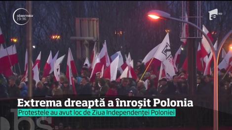Centrul Varşoviei, blocat de susţinătorii extremei dreapta