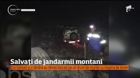 Intervenţie dificilă a jandarmilor montani