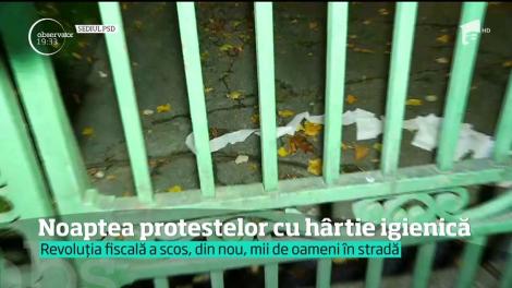 Noaptea protestelor cu h&acirc;rtie igenică