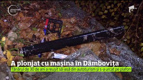 A căzut cu maşina în râul Dâmboviţa din Capitală. Tânărul de 30 de ani a reușit să se salveze miraculos