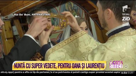 Nuntă cu super vedete pentru Oana și Laurențiu, mirii care au câștigat concursul "Bun de luat"