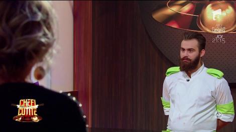 Prima eliminare în echipa lui chef Sorin Bontea: BUCĂ! "Nu ai talent! Nu poți să găteşti aşa o mizerie! Am vomitat după!"