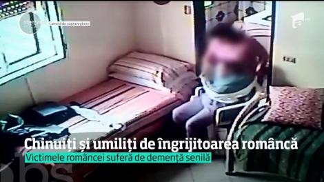 O româncă, filmată cum îi înjură şi îi loveşte cu sălbăticie pe doi bătrâni italieni