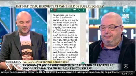 Proprietara garsonierei: "Aceste mesaje sunt false. Nu o să-mi retrag niciodată plângerea!"