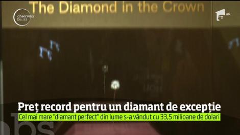 Cât costă diamantul perfect. Este vorba despre o sumă record