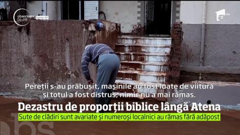 În Grecia a fost decretată o zi de doliu naţional după inundaţiile fără precedent de la periferia Atenei
