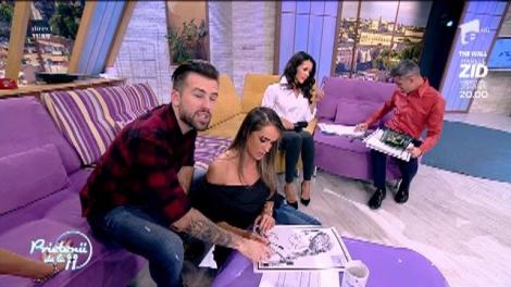 Florin Ristei și Diana Munteanu primesc de la Neagoe Gogu câteva caricaturi de excepție: "Par a naibi rău în poza asta, zici că sunt Cruella"