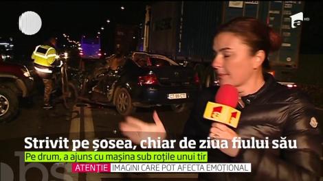 Un jandarm din Constanţa a sfârşit sub roţile unui tir, chiar de ziua copilului său!