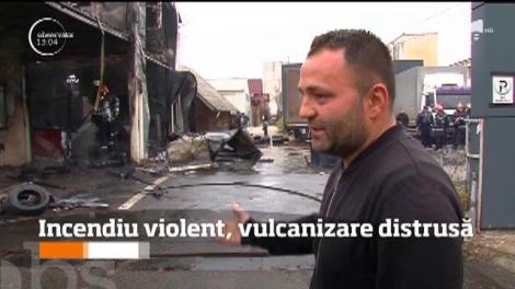 Un incendiu a fost la Piteşti, unde flăcările au cuprins o vulcanizare
