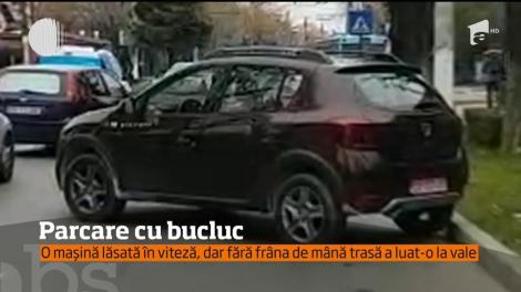 O maşină a blocat traficul pe o stradă din Târgovişte