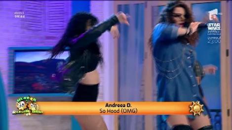 Andreea D., prima femeie MC din România, a venit la Neatza cu piesa „So hood". Asta da apariție!