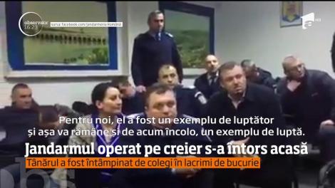 Jandarmul operat pe creier s-a întors acasă