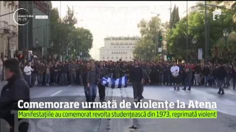 Comemorarea revoltei studenţeşti din 1973 de la Atena, urmată de violenţe