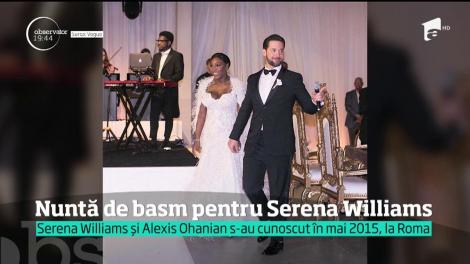 Nuntă de basm pentru Serena Williams. Jucatoarea de tenis și soțul ei s-au cunoscut în mai 2015, la Roma