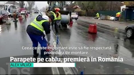 Teste în premieră cu parapete pe cablu pe şoselele din România