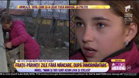 Zile fără mâncare pentru trei frați, după înmormântarea părinților! Livia: "Nu am apucat să le spun că îl iubesc"