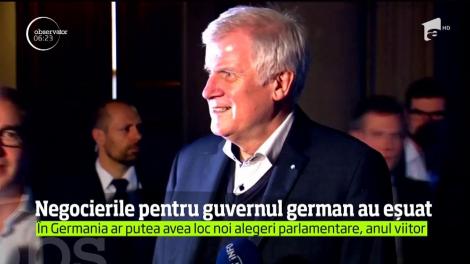 Germania s-ar putea îndrepta spre alegeri anticipate după ce negocierile pentru formarea unui nou guvern au eşuat