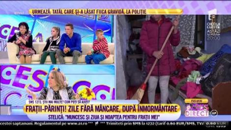 Stelică, fratele care își crește frații: "Muncesc și ziua și noaptea"