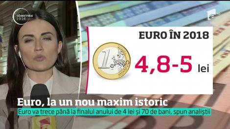 Euro, la un nou maxim istoric