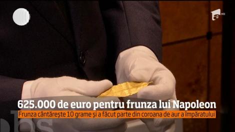 625 de mii de euro pentru o frunză de aur din coroana lui Napoleon Bonaparte