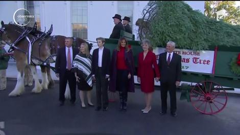 Bradul de Crăciun a ajuns la Casa Albă