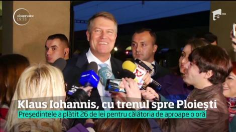 Klaus Iohannis, cu trenul spre Ploiești. Președinte a plătit 26 de lei pentru călătoria de aproape o ora