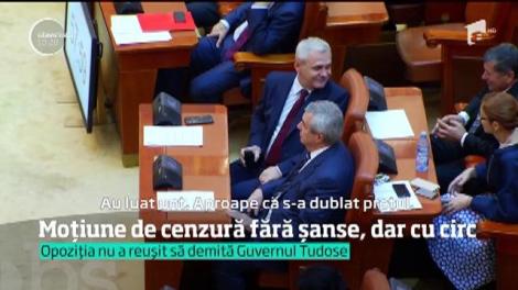 Opoziţia nu a reuşit să demită Guvernul Tudose