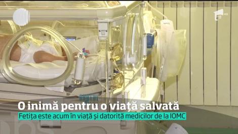 S-a născut cu inima pe partea dreaptă şi cu alte malformaţii cardiace, însă medicii români au reuşit să o ţină în viaţă