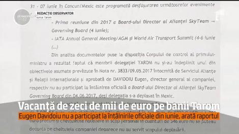 Vacanță de zeci de mii de euro pe banii Tarom