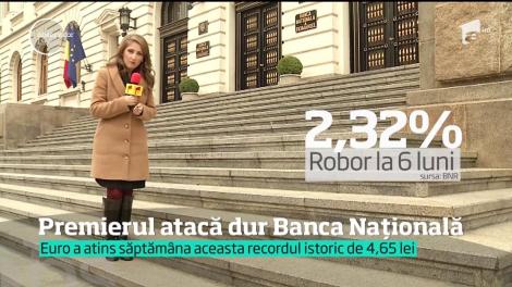 Premierul României atacă dur Banca Naţională, pe care o consideră vinovată pentru declinul leului
