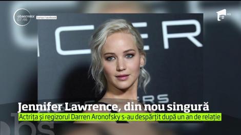 Jennifer Lawrence este din nou o femeie singură