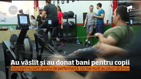 Au vâslit și au donat bani pentru copii