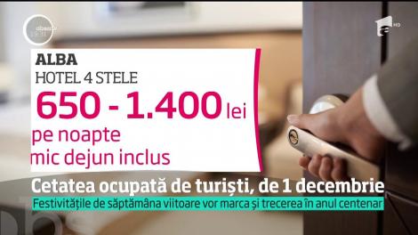 Cetatea ocupata de turisti, de 1 decembrie