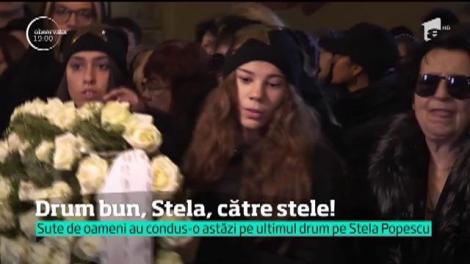 Stela Popescu a fost înmormântată, cu onoruri, în cimitirul Cernica