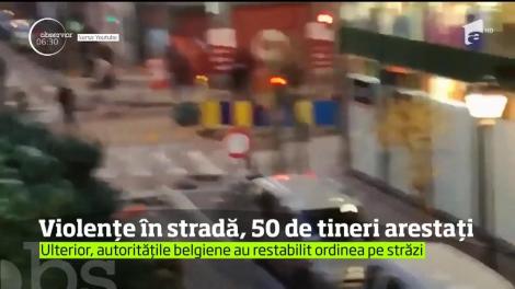 Violenţe pe străzile de la Bruxelles. 50 de persoane au fost arestate după ce au devastat magazinele şi au agresat forţele de ordine